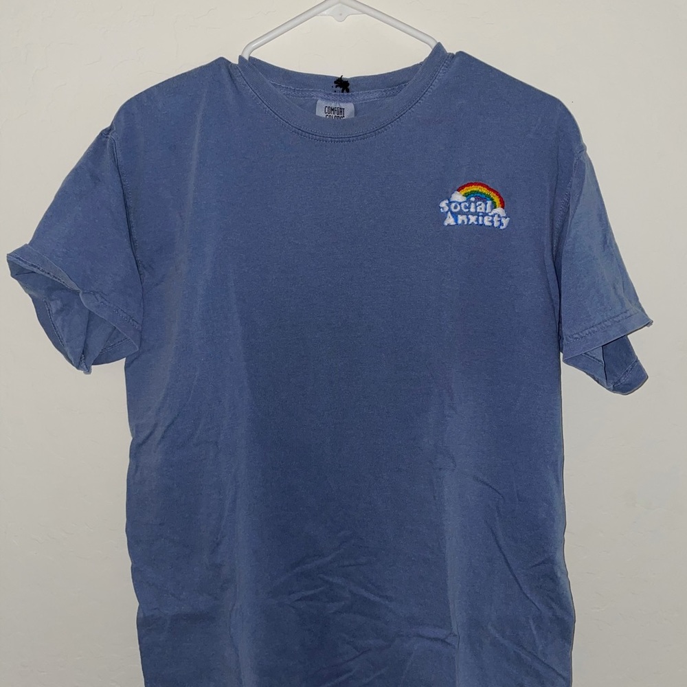 Social Anxiety Embroidered T-Shirt